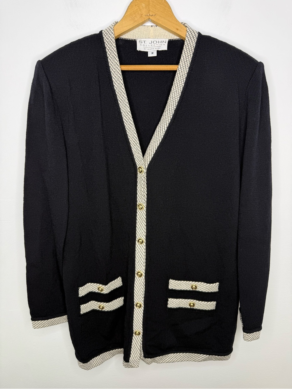ST. JOHN COLLECTION by Marie Gray Santana Knit Long Cardigan Sweater